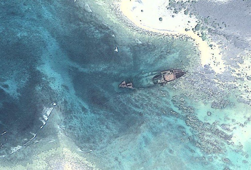 Shipwreck near North Sentinel Island